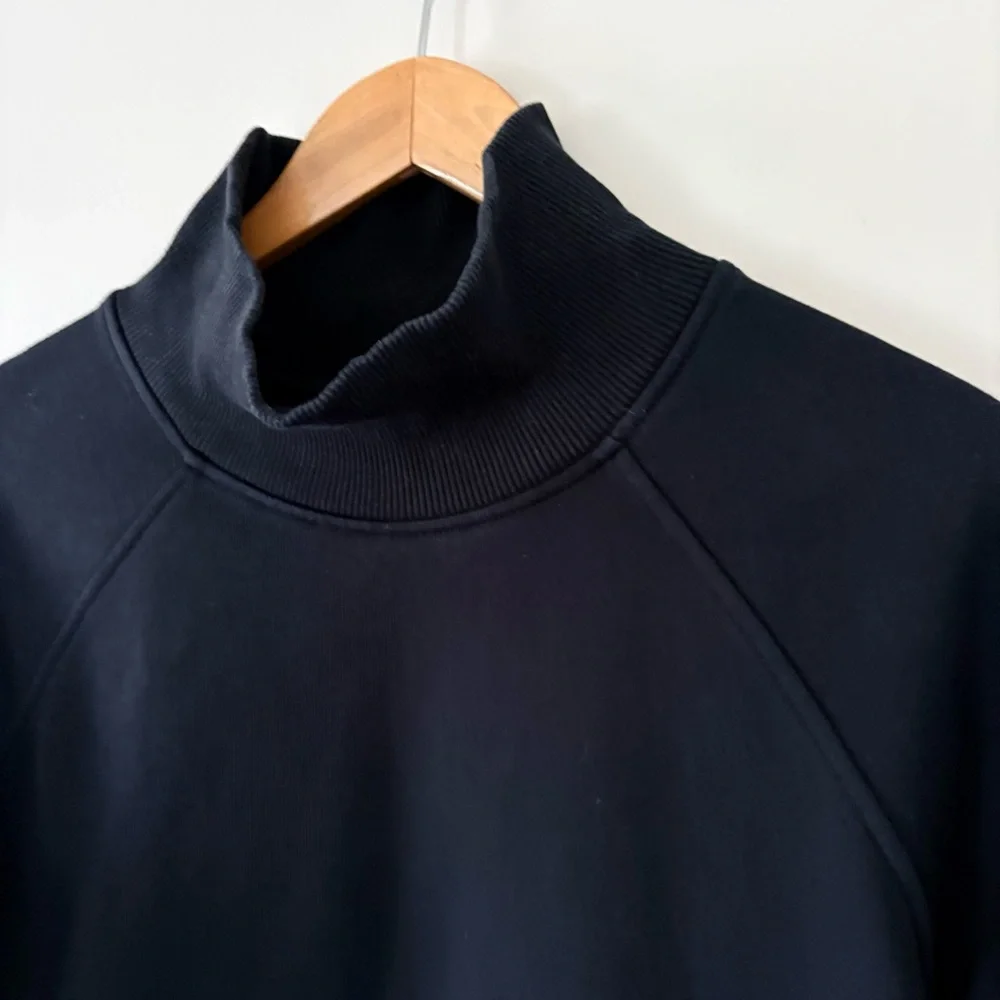 Athleta Cozy Karma Side Zip Sweatshirt Funnel Neck Pullover Black Size Small - Picture 5 of 13
